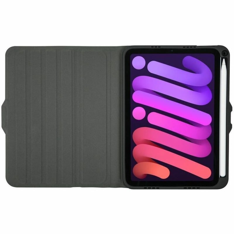 Targus VersaVu THZ914GL Carrying Case for 8.3" Apple iPad mini (6th Generation) Tablet - Black - Thumbnail 2