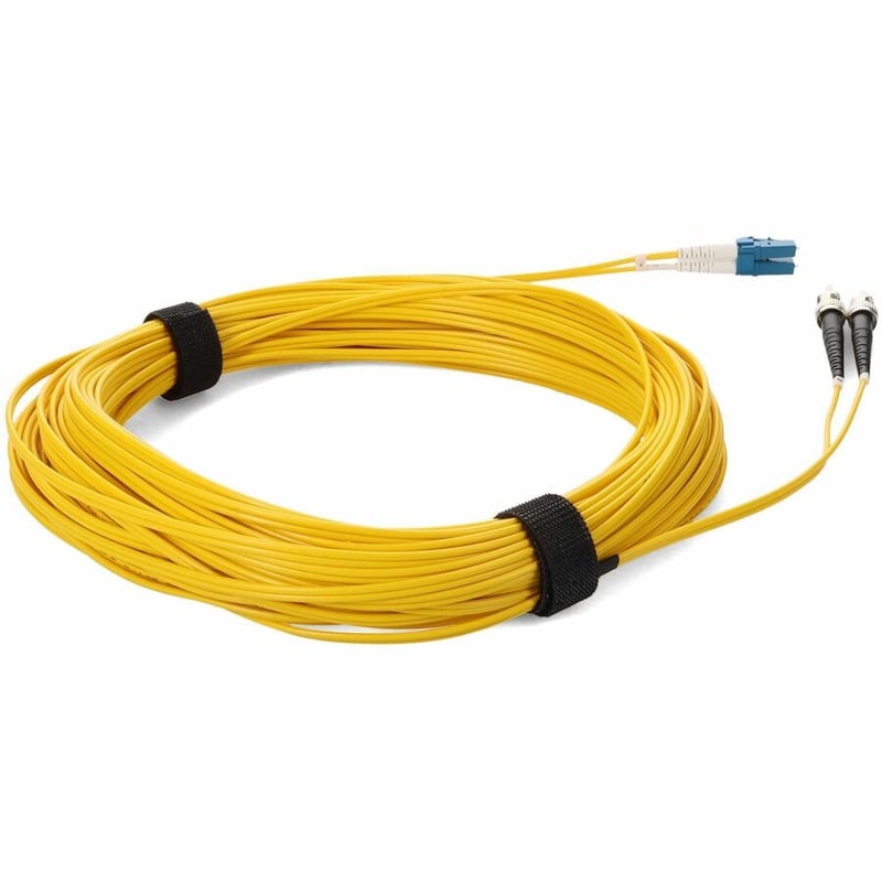 AddOn 50m ST to LC Yellow OS2 Duplex OFNR (Riser-Rated) TAA SMF Fiber Patch Cable - Thumbnail 5