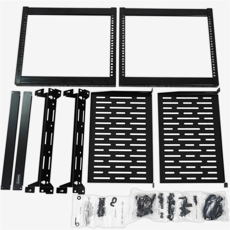 Sanus Component Series AV Rack - 10RU Open Frame Network Rack - 26in Height - Black - Thumbnail 5