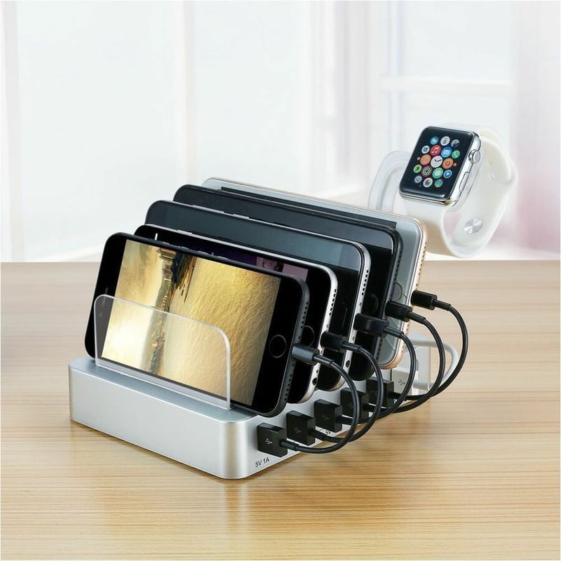 50W 6 PORT CHARGING STATION USB A MULTIPORT CHARGING STATION - Thumbnail 5