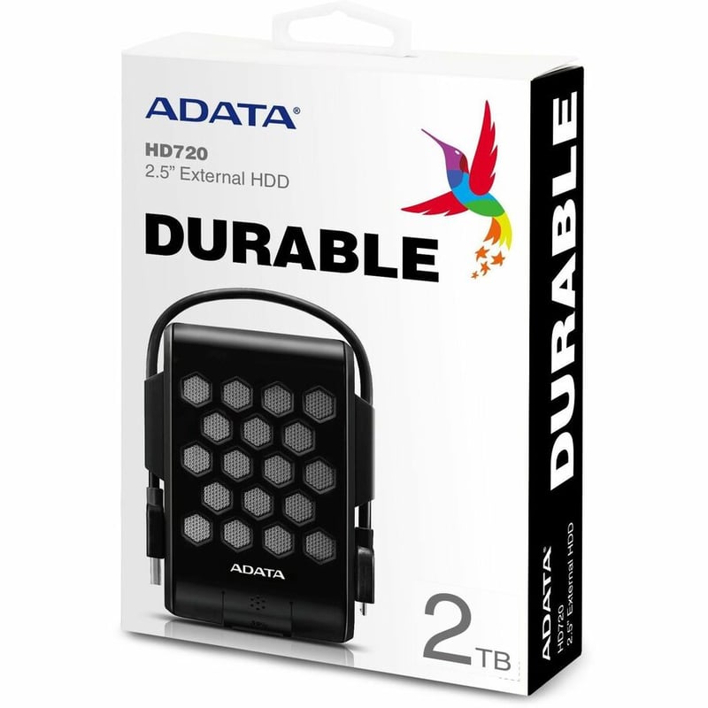 Adata HD720 AHD720-2TU31-CBK 2 TB Portable Hard Drive - 2.5" External - Black - Thumbnail 4