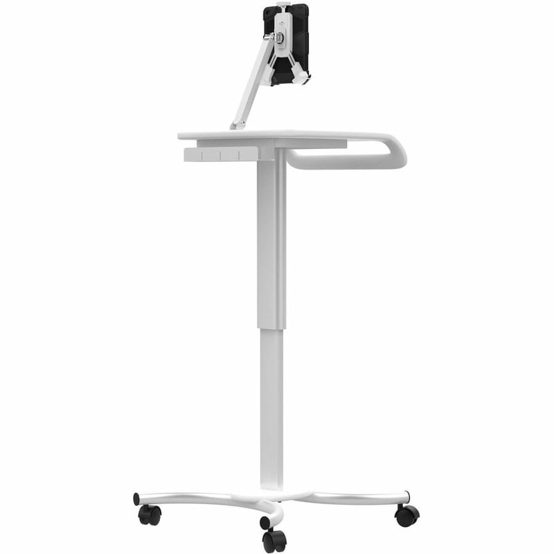 CTA Digital Height-Adjustable Rolling Security Medical Workstation Cart for 7-14 Inch Tablets - Thumbnail 2