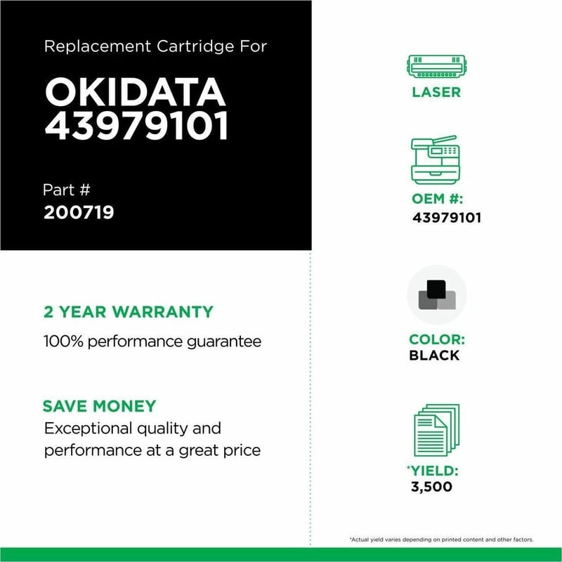 Clover Imaging Non-OEM New Toner Cartridge for OKI 43979101 - Thumbnail 2