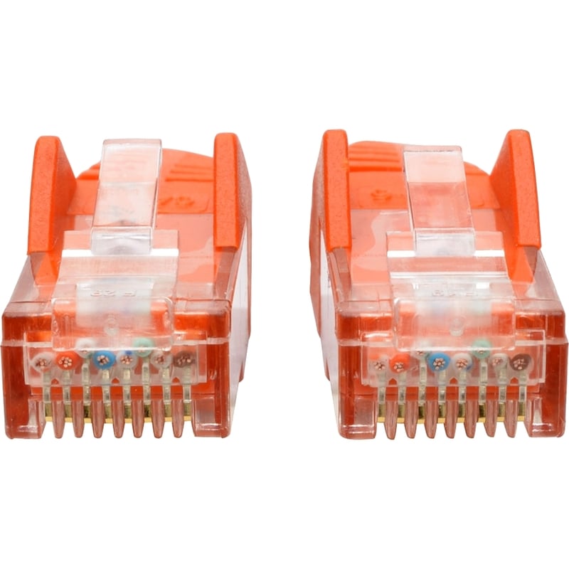 Eaton Tripp Lite Series Cat6 Gigabit Snagless Molded (UTP) Ethernet Cable (RJ45 M/M), PoE, Orange, 1 ft. (0.31 m) - Thumbnail 2