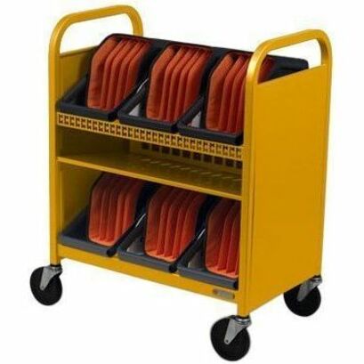 Bretford CUBE Transport Cart with Caddies - TVCT30CAD - Thumbnail 2