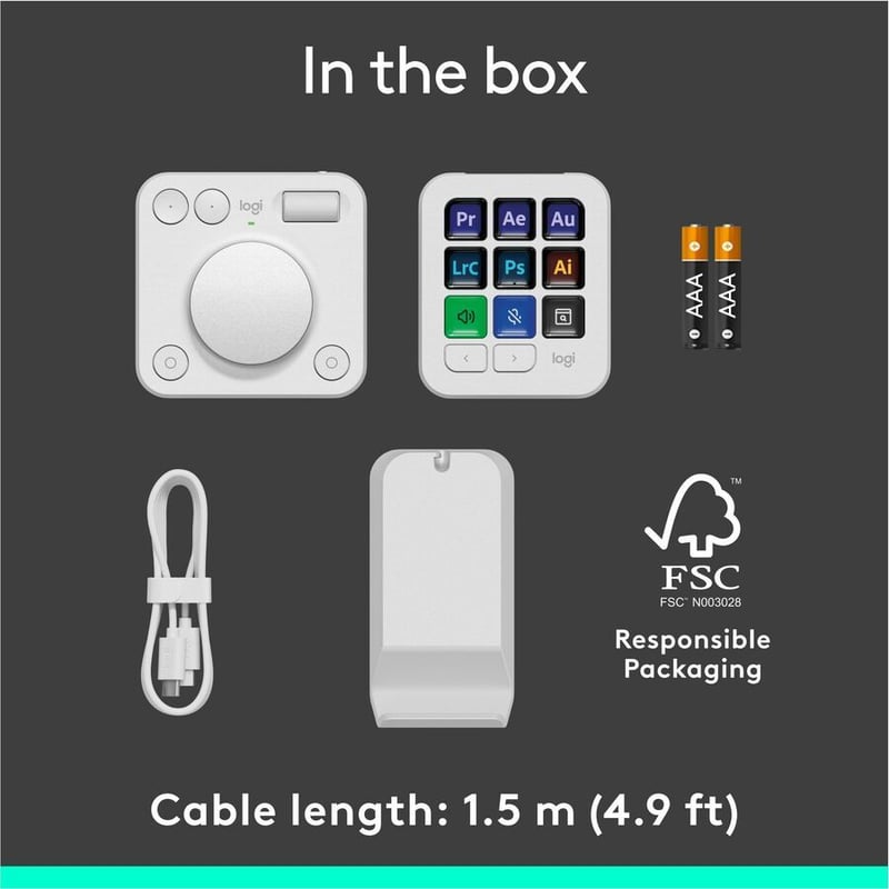 MX CREATIVE CONSOLE KEYBOARD PALE GREY - Thumbnail 3