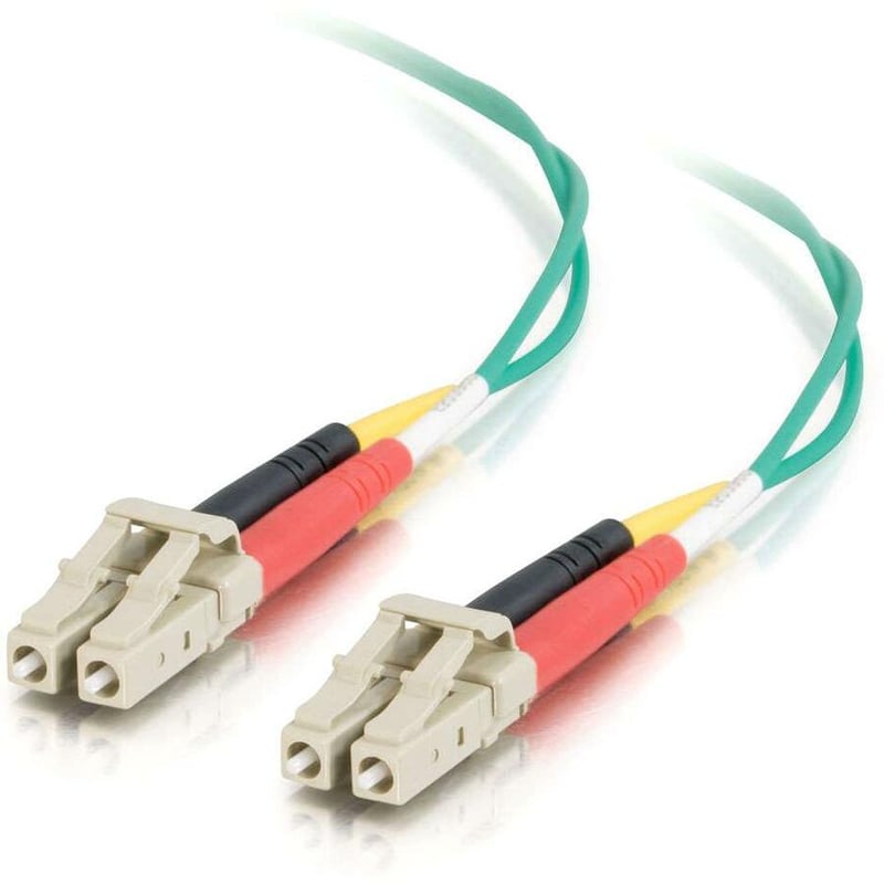 C2G-2m LC-LC 62.5/125 OM1 Duplex Multimode Fiber Optic Cable (Plenum-Rated) - Green - Thumbnail 1
