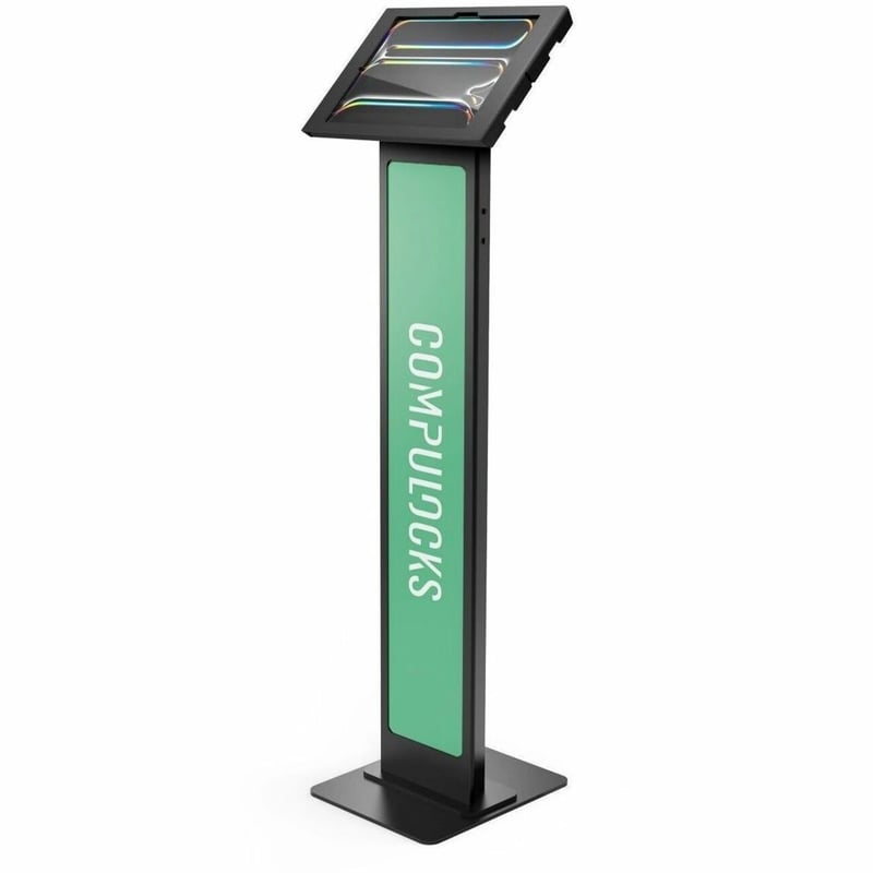 IPAD AIR M2 & M3 13IN, APEX ENCLOSURE BRANDABLE FLOOR STAND - BLACK - Thumbnail 1