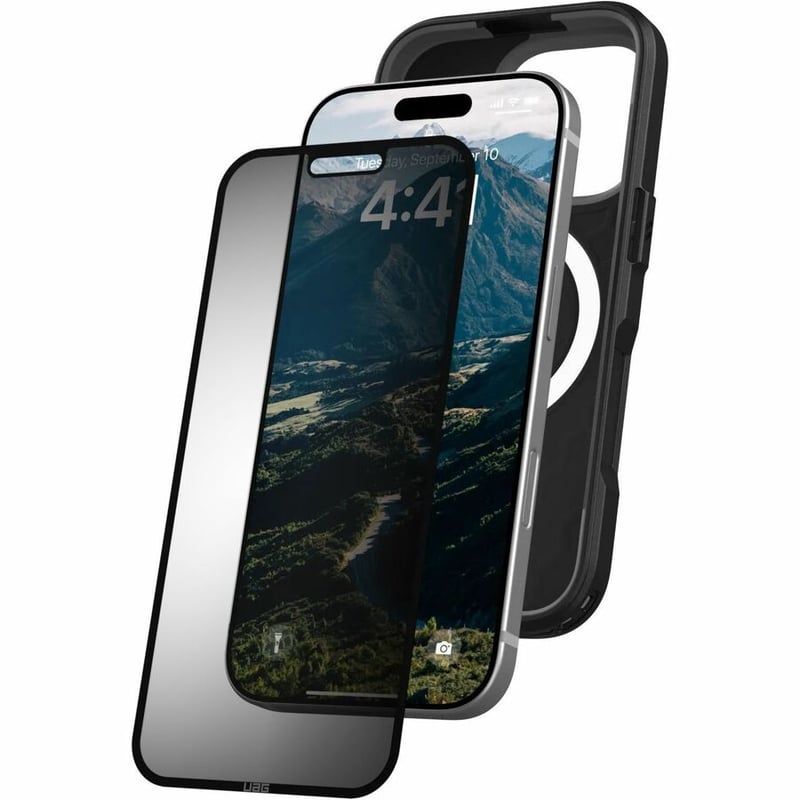 Urban Armor Gear Removable and Reusable Privacy Screen For iPhone 16 Pro - Tint Tinted - Thumbnail 5