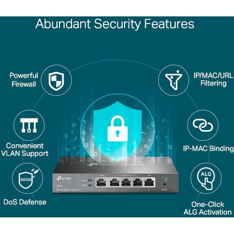TP-Link ER605 - Multi-WAN Wired VPN Router - Thumbnail 3