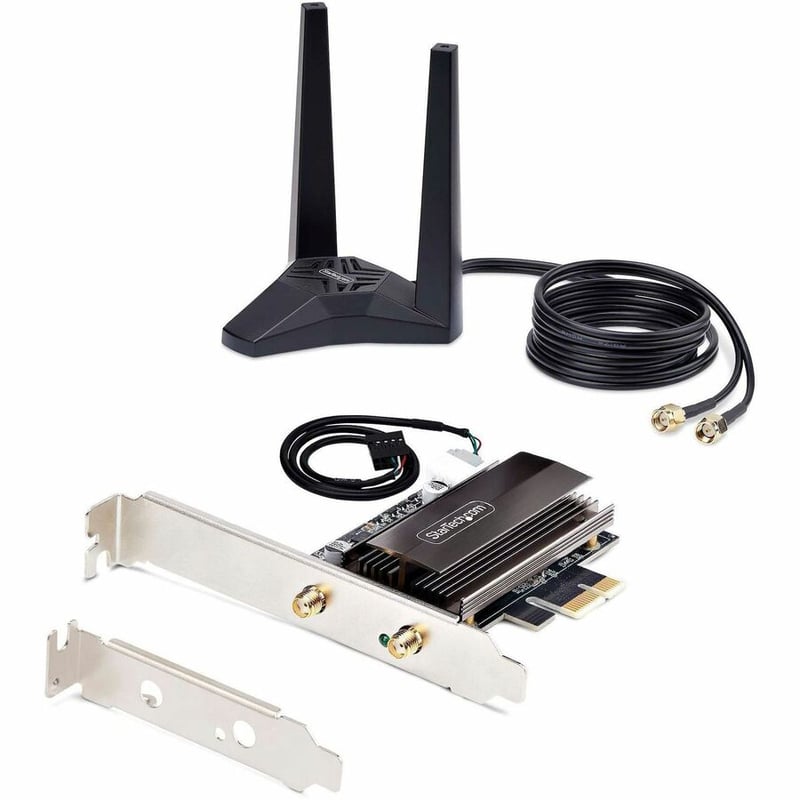 StarTech.com Wi-Fi 6E PCIe Network Card, Bluetooth 5.3, Magnetic Antenna Base, Tri-Band 802.11ax, AX5400 WiFi NIC, Windows/Linux - Thumbnail 4