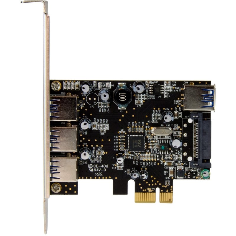 StarTech.com 4 Port PCI Express USB 3.0 Card - 3 External and 1 Internal - 5Gbps - Thumbnail 2