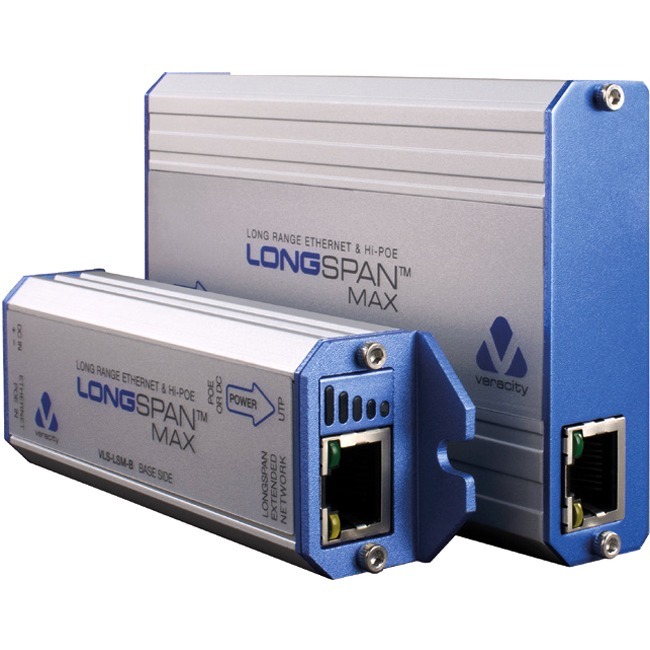 Veracity LONGSPAN Max Quad. 4 channel, Hi-Power, 90W long-range Ethernet, up to 820m. - Thumbnail 1