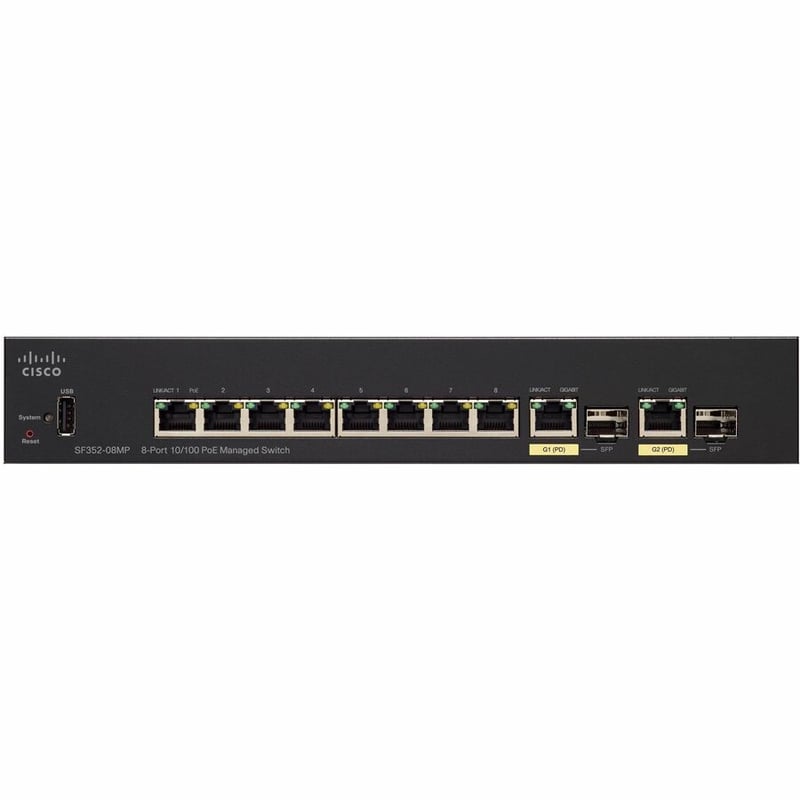 CISCOSF352-08MP8-PORT10/100MAXPOEMANAGEDSWTCH REMANUFACTURED - Thumbnail 2