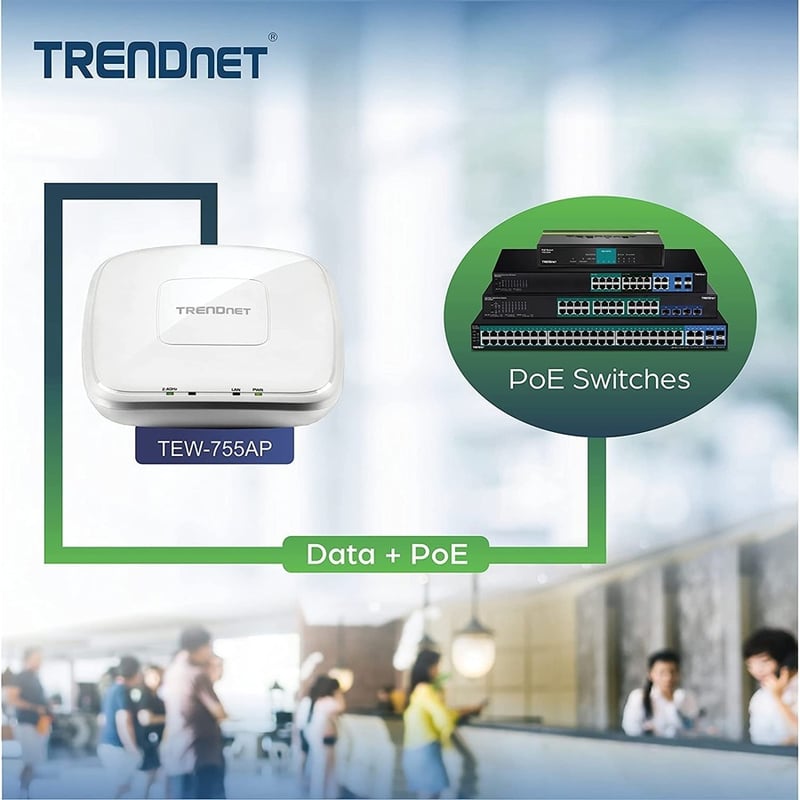 TRENDnet N300 Wireless PoE Access Point with Software Controller; Gigabit; AP; Client; 802.3af; TEW-755AP - Thumbnail 5