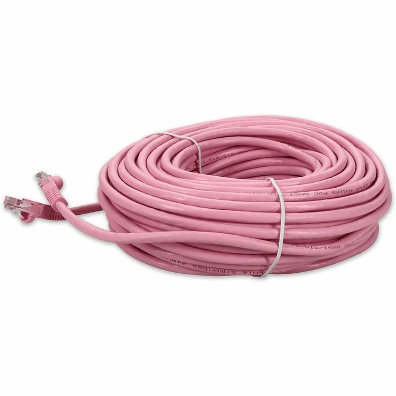 AddOn 150ft Pink CAT 6 PVC Ethernet Cable Snagless Bubble Boot RJ-45 M/M - Thumbnail 2