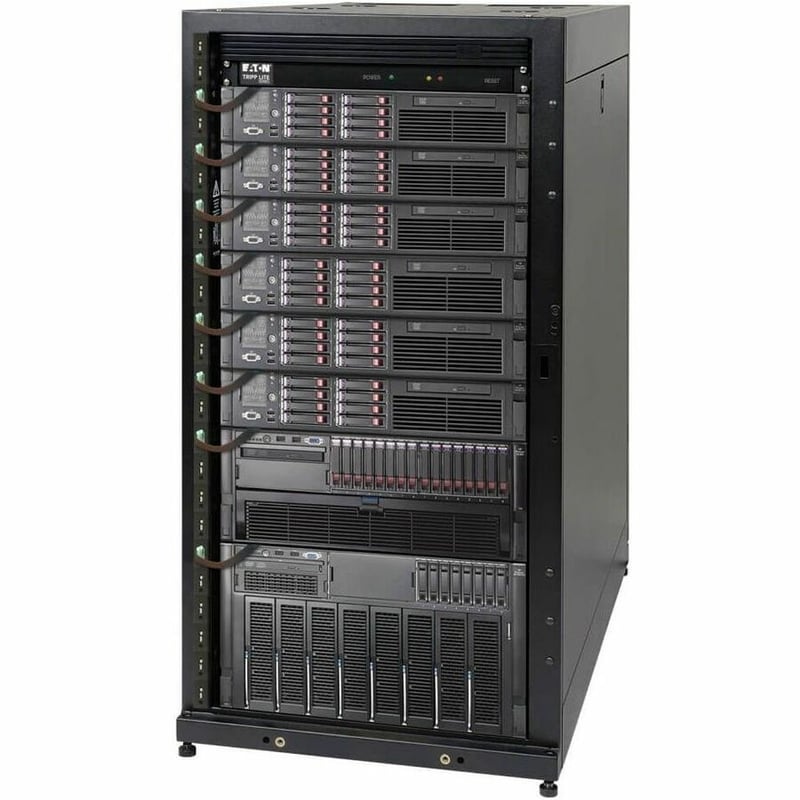 Tripp Lite by Eaton 25U SmartRack Standard-Depth Half-Height Server Rack Enclosure Doors and Side Panels - Thumbnail 5
