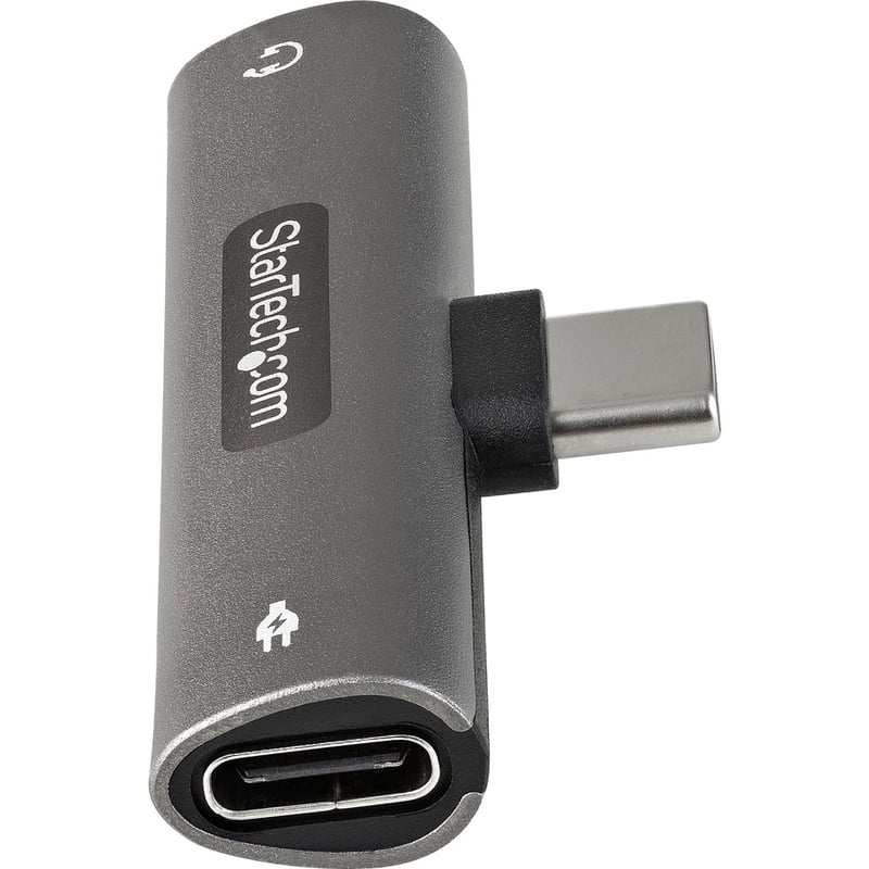 StarTech.com USB C Audio & Charge Adapter, USB-C Audio Adapter with 3.5mm Headset Jack and USB Type-C PD Charging, For USB-C Phone/Tablet - Thumbnail 4