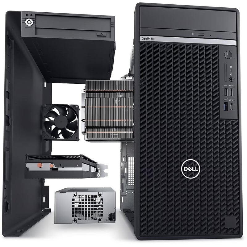 Dell OptiPlex 7000 7010 Desktop Computer - Intel Core i5 13th Gen i5-13500 Tetradeca-core (14 Core) 2.50 GHz - 8 GB RAM DDR4 SDRAM - 256 GB M.2 PCI Express NVMe SSD - Tower - Black - Thumbnail 3