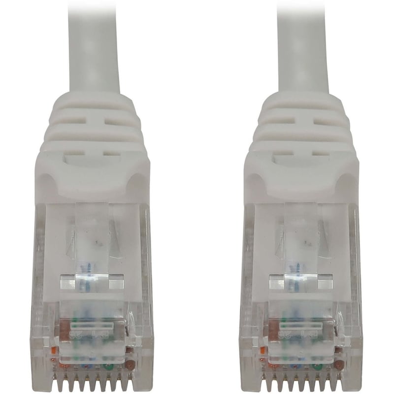 Eaton Tripp Lite Series Cat6a 10G Snagless Molded UTP Ethernet Cable (RJ45 M/M), PoE, White, 20 ft. (6.1 m) - Thumbnail 2