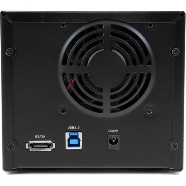 StarTech.com USB 3.0 / eSATA Dual-Bay Trayless 3.5" SATA III Hard Drive Enclosure with UASP - 2-Bay SATA 6 Gbps Hot-Swap HDD Enclosure - Thumbnail 4