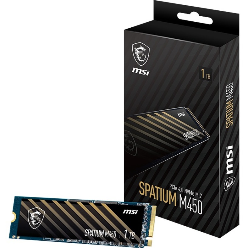 MSI SPATIUM M450 1 TB Solid State Drive - M.2 2280 Internal - PCI Express NVMe (PCI Express NVMe 4.0 x4) - Thumbnail 5