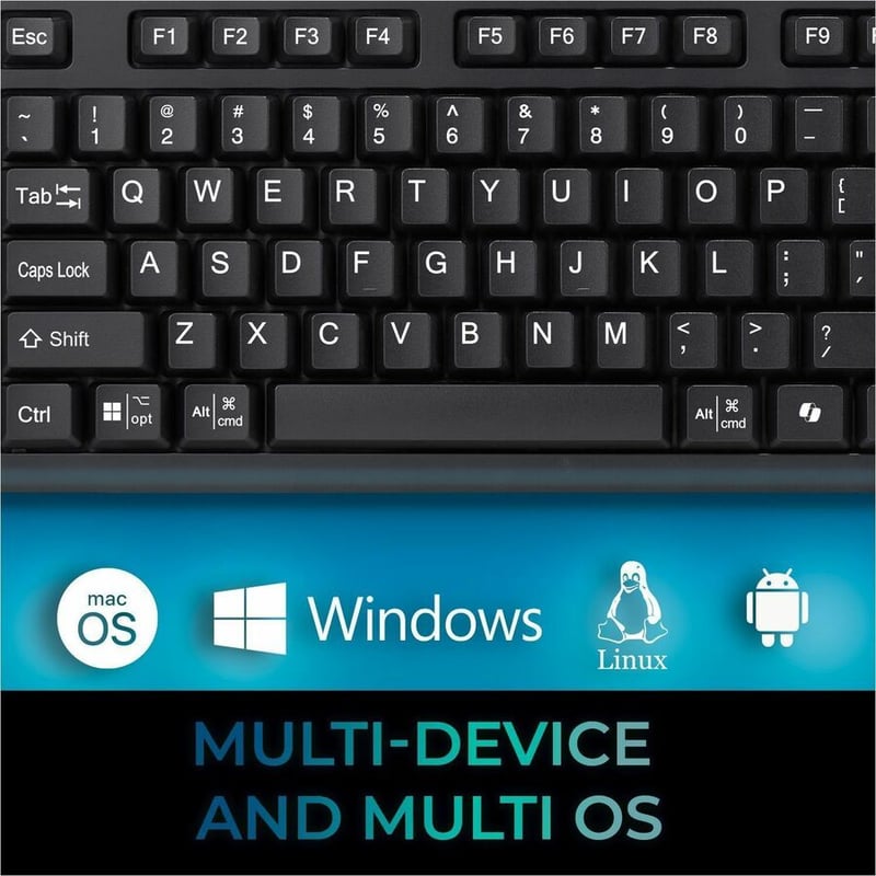 MULTI OS WIRELESS DESKTOP KEYBOARD WITH TOUCHPAD - Thumbnail 3