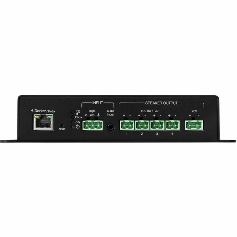 SHURE MICROFLEX MXN-AMP NETWORKED DANTE LOW IMP/70V POE+ - Thumbnail 1