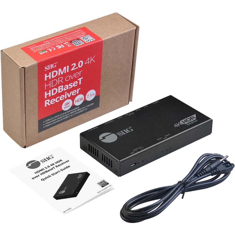 SIIG HDMI 2.0 4K HDR over HDBaseT Receiver 198ft - Thumbnail 2