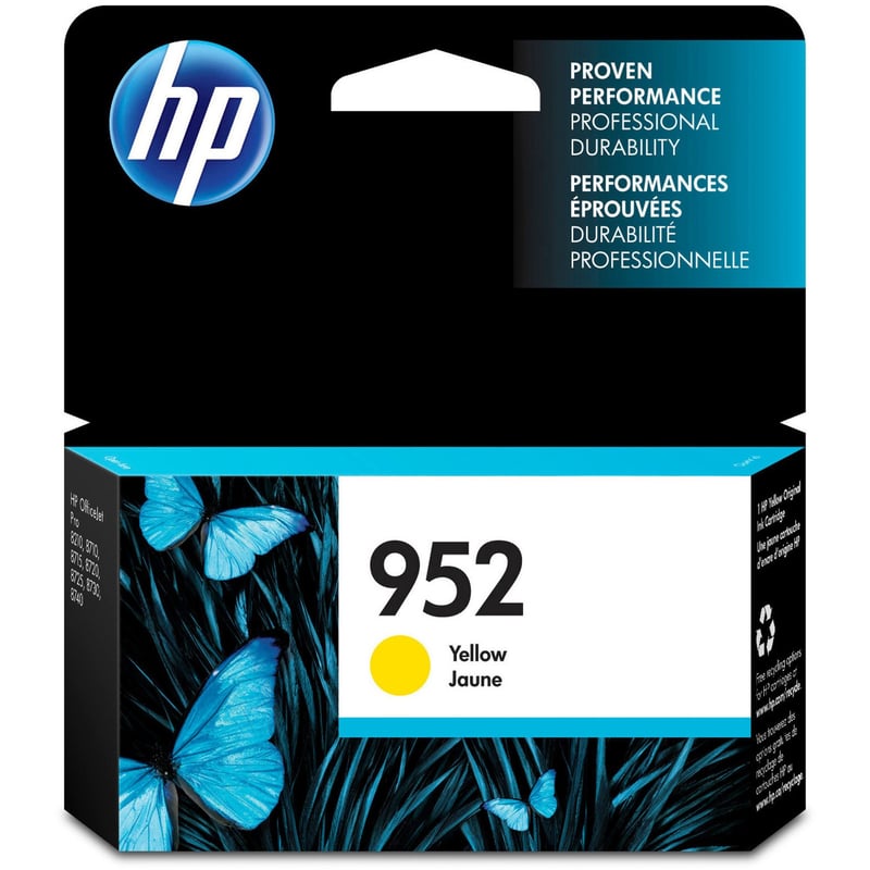 HP 952 Original Inkjet Ink Cartridge - Yellow - 1 Each - Thumbnail 1