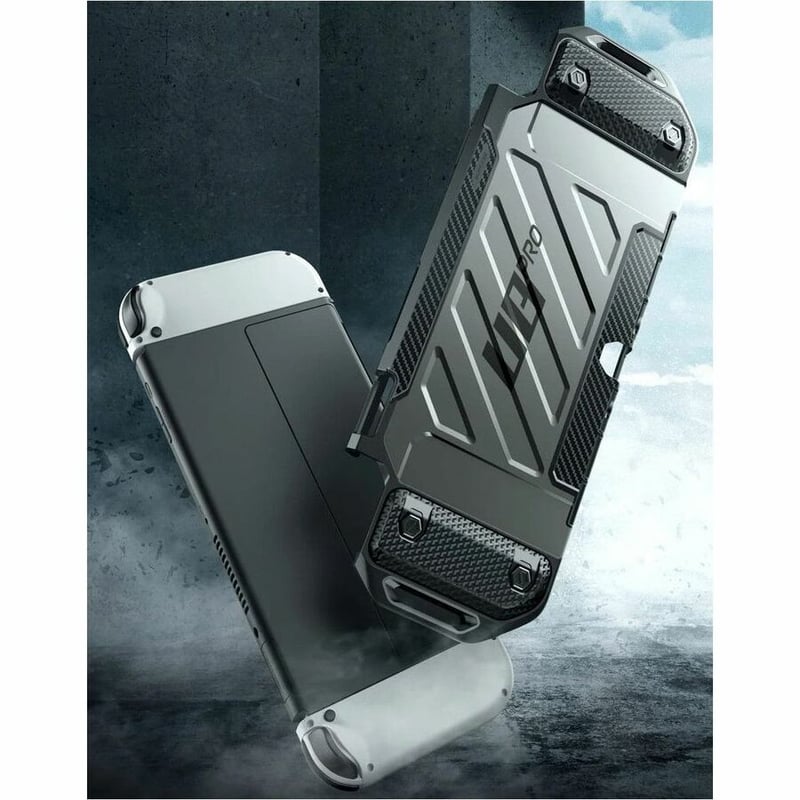 SUP Nintendo Switch OLED Unicorn Beetle PRO Dockable Grip Case-Black - Thumbnail 2