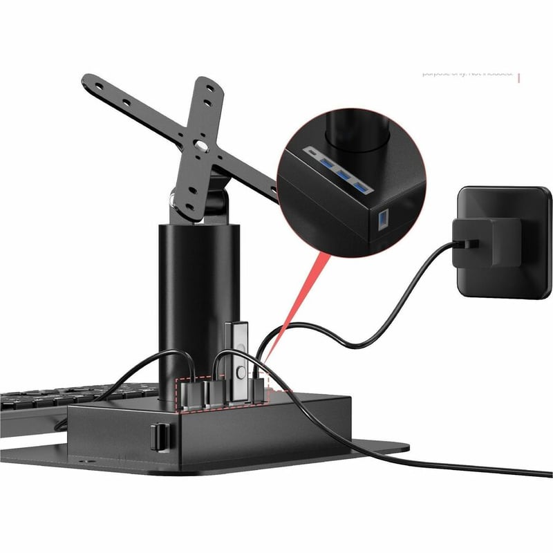 CTA Digital Desk Mount for Kiosk, Tablet, Holder, Enclosure - Black - Landscape/Portrait - Thumbnail 4