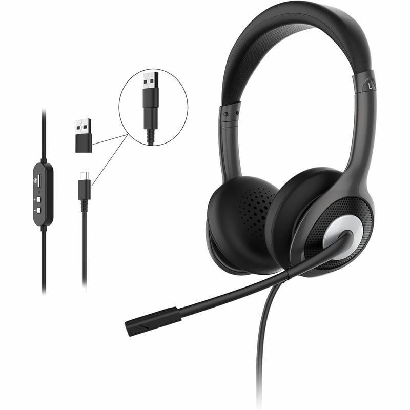 MORPHEUS 360 CONNECT USB STEREO HEADSET WITH BOOM MICROPHONE-NOISE REDUCTION MIC - Thumbnail 1