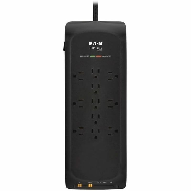 11-OUTLET SURGE PROTECTOR 5-15R 4200J TEL/MODEM/COAX 8FT BRAID CORD - Thumbnail 4