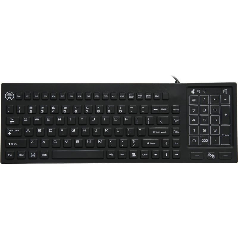 DSI WATERPROOF IP68 KEYBOARD WITH TRACK PAD/NUMBER PAD LED BACKLIT - Thumbnail 1