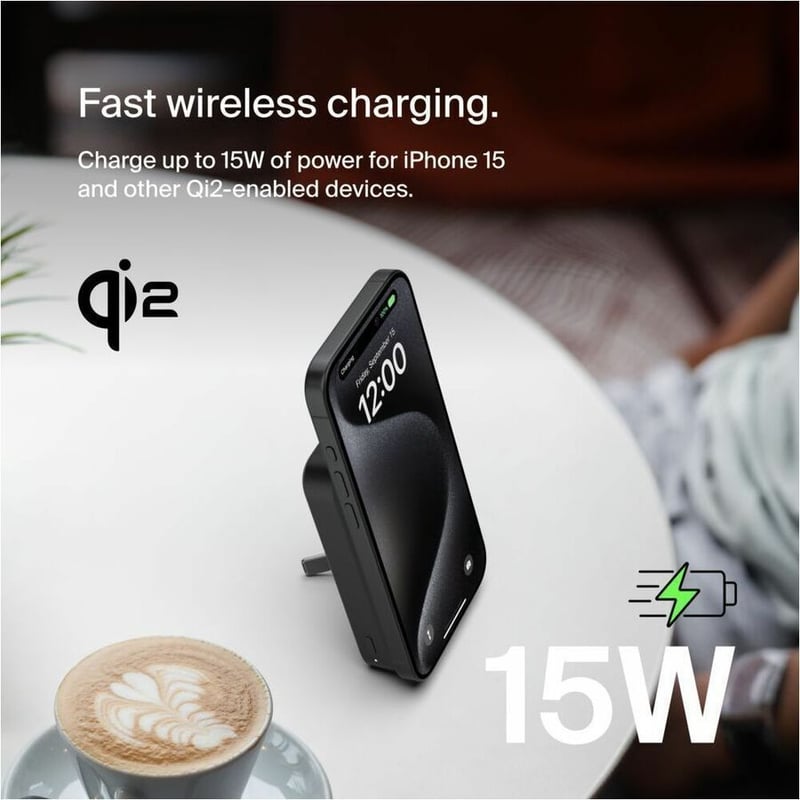 QI2 WRLS POWERBANK 8K BLACK MASS VERSION RETAIL BOX (PLASTIC FR - Thumbnail 4