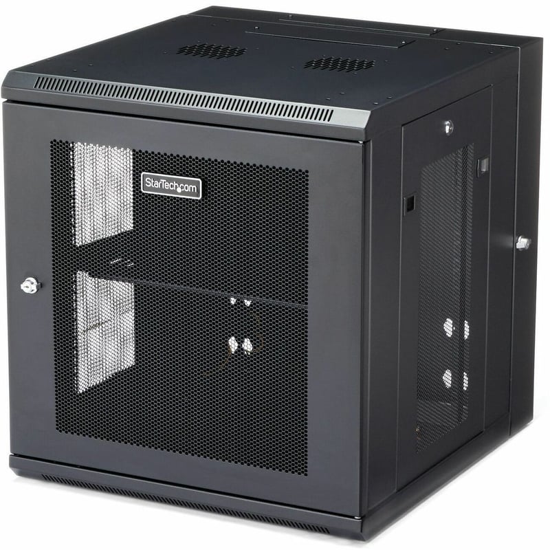 StarTech.com 4-Post 12U Wall Mount Network Cabinet, 19" Hinged Wall-Mounted Server Rack for IT Equipment, Flexible Lockable Rack Enclosure - Thumbnail 1