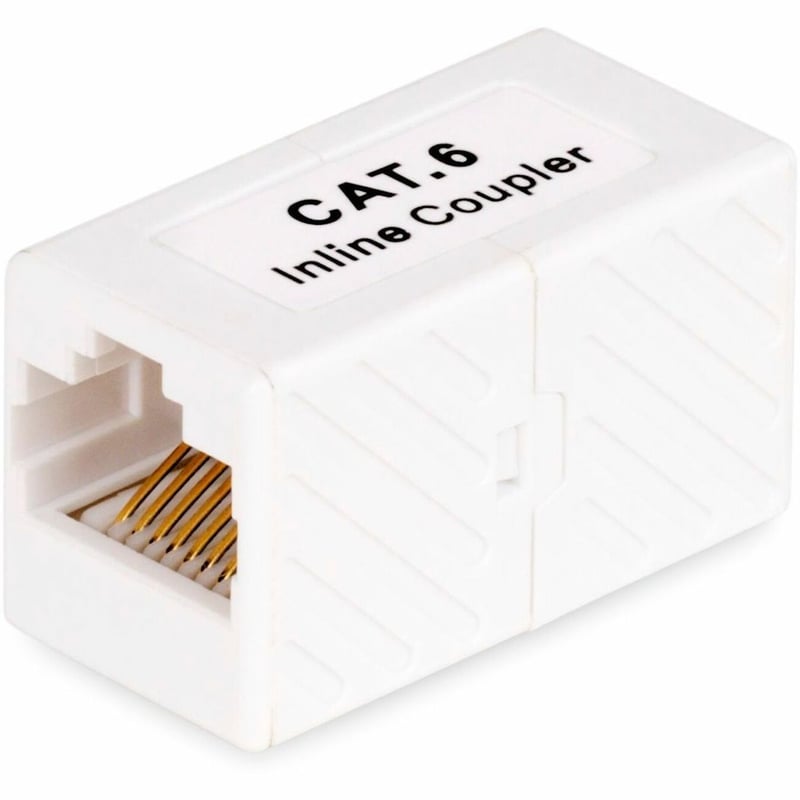 StarTech.com RJ45 Coupler, Inline Cat6 Coupler, Female to Female (F/F) T568 Connector, Unshielded Ethernet Cable Extension - Thumbnail 1
