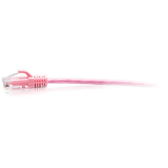 C2G 15ft Cat6a Snagless Unshielded (UTP) Slim Ethernet Patch Cable - Pink - Thumbnail 2