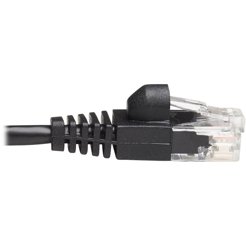 Eaton Tripp Lite Series Cat6a 10G Snagless Molded Slim UTP Ethernet Cable (RJ45 M/M), Black, 10 ft. (3.05 m) - Thumbnail 4