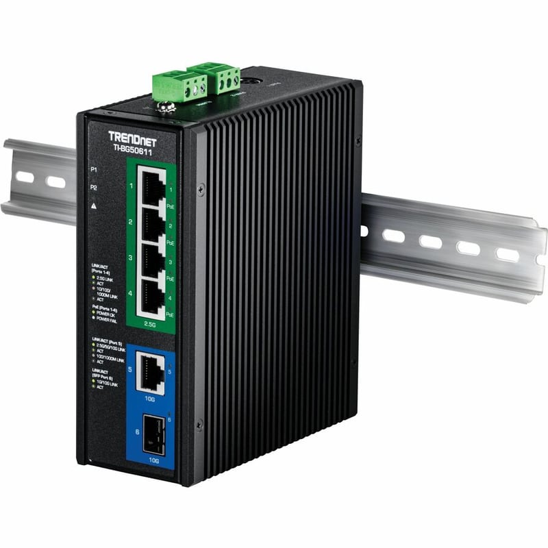 6-PORT INDUSTRIAL 2.5G POE DIN-RAIL SWITCH WITH 10G PORTS - Thumbnail 4