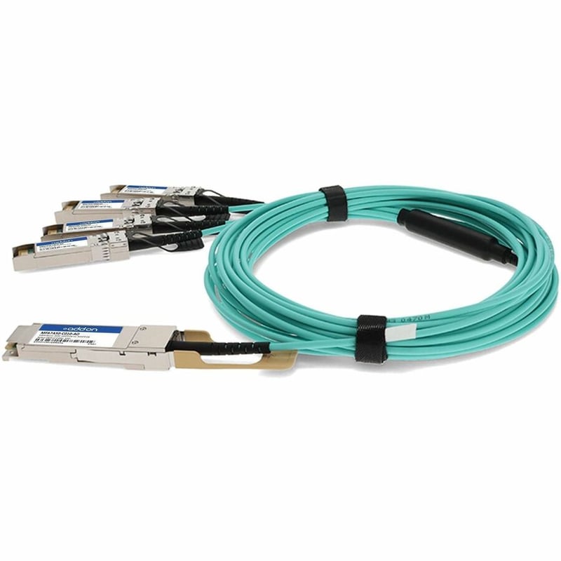 AddOn Mellanox® MFA7A50-C010 Compatible 100GBase-AOC QSFP28 to 4xSFP28 Active Optical Cable (850nm, MMF, 10m) - Thumbnail 2