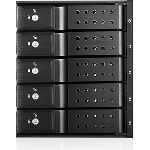 iStarUSA BPN-DE350HD Drive Enclosure for 5.25" - Serial ATA/600 Host Interface Internal - Black - Thumbnail 1