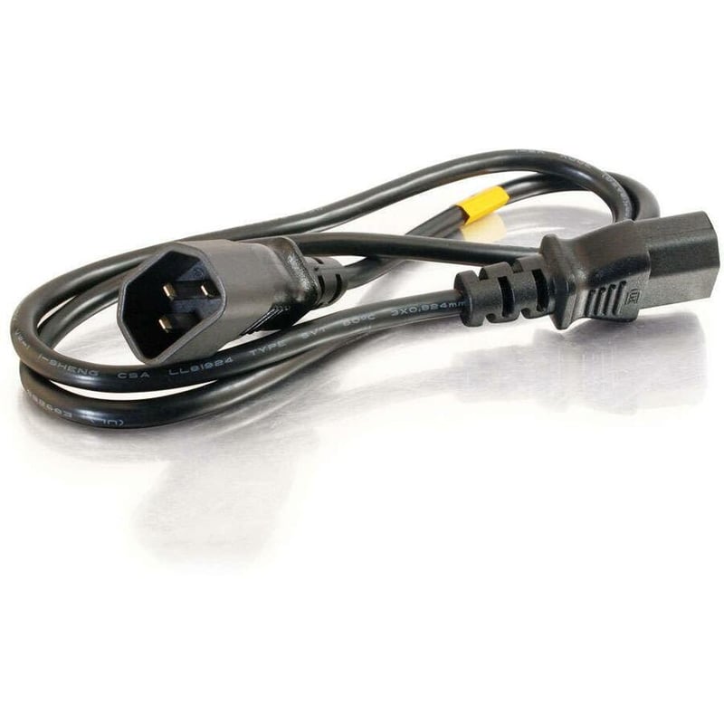C2G 4ft 16 AWG 250 Volt Computer Power Extension Cord (IEC320C14 to IEC320C13) - Thumbnail 2