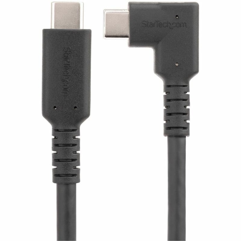StarTech.com 3ft (1m) Rugged Right Angle USB-C Cable, USB 10 Gbps, USB C to C Data Transfer Cable, 100W PD, 4K 60Hz, 90 Degree USB-C Cable - Thumbnail 3