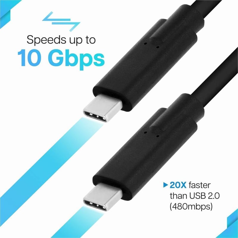 VisionTek USB-C 100W 2 Meter Charging Cable (M/M) - Thumbnail 3