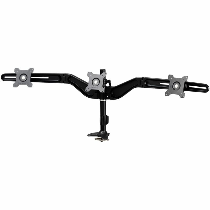 Amer Mounts Triple Monitor Grommet Mount Supports Flat Panel Sizes 15" to 24" AMR3P - Thumbnail 1