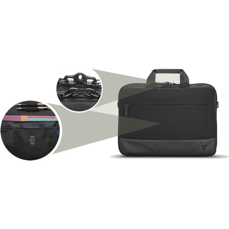V7 Professional CCP13-ECO-BLK Carrying Case (Briefcase) for 13" to 13.3" Notebook - Black - Thumbnail 4