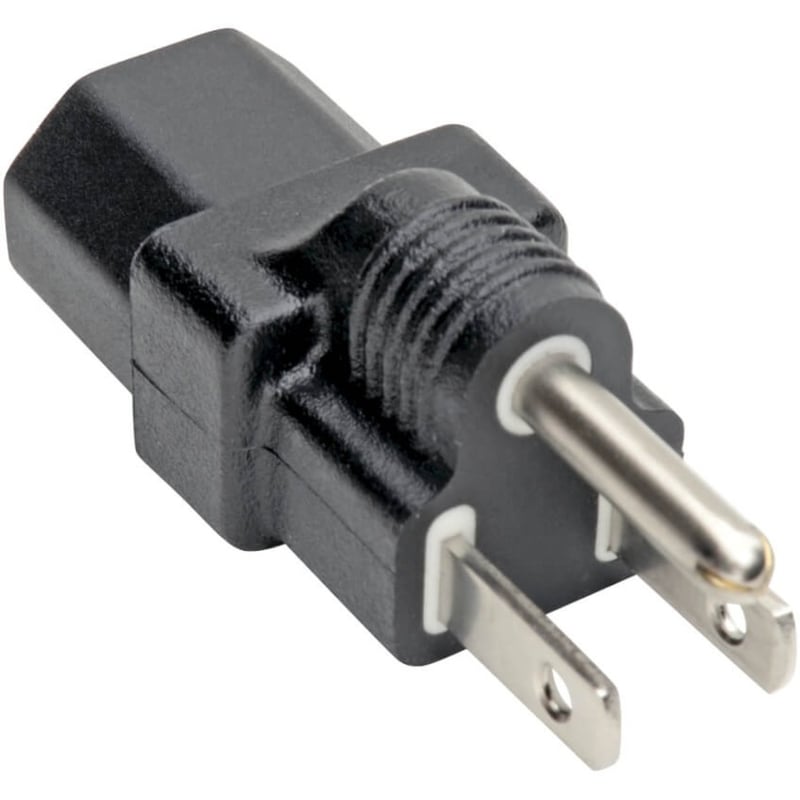 Tripp Lite by Eaton Computer Power Cord Adapter NEMA 5-15P to C13 - 15A 125V Black - Thumbnail 1