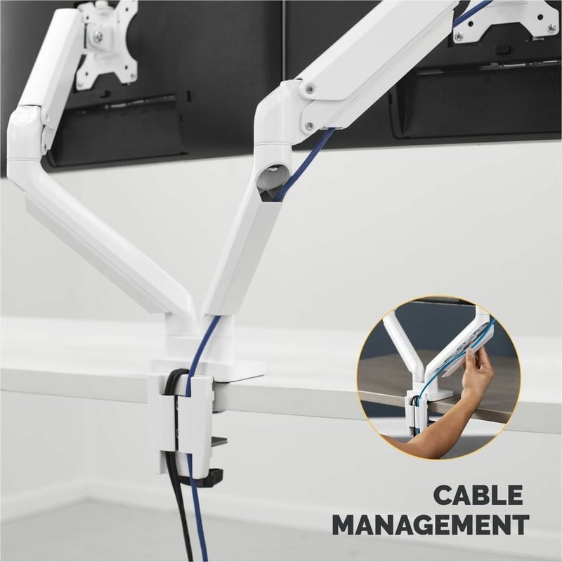 Fellowes Platinum Series Dual Monitor Arm - White - Thumbnail 5